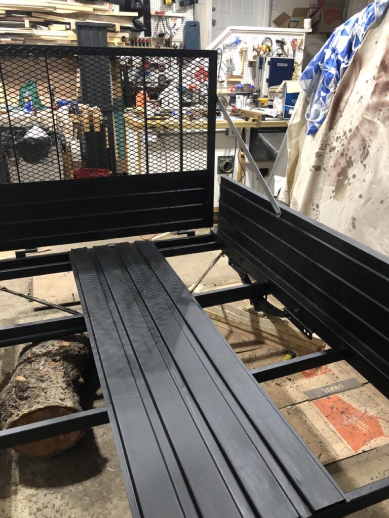 Frame and panels painted and installed