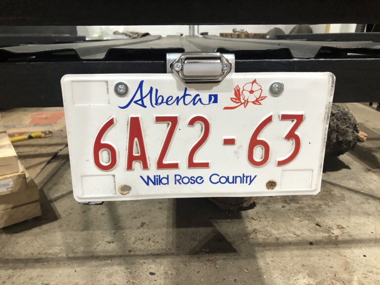 License plate relocated and light installed