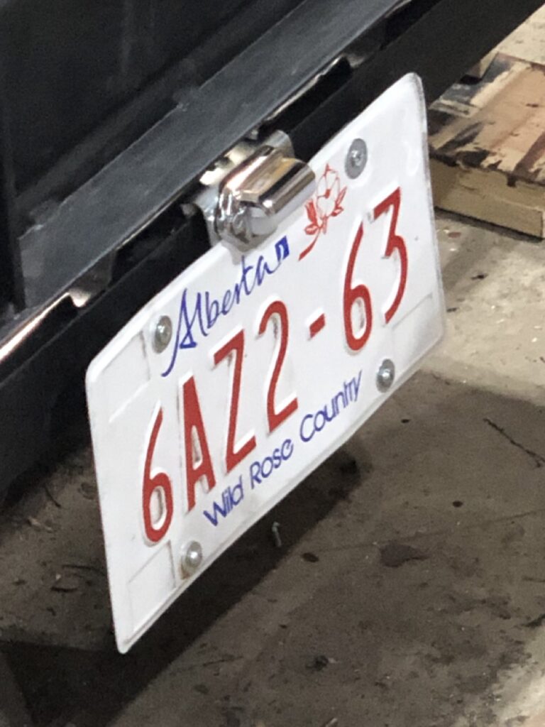 New light above license plate