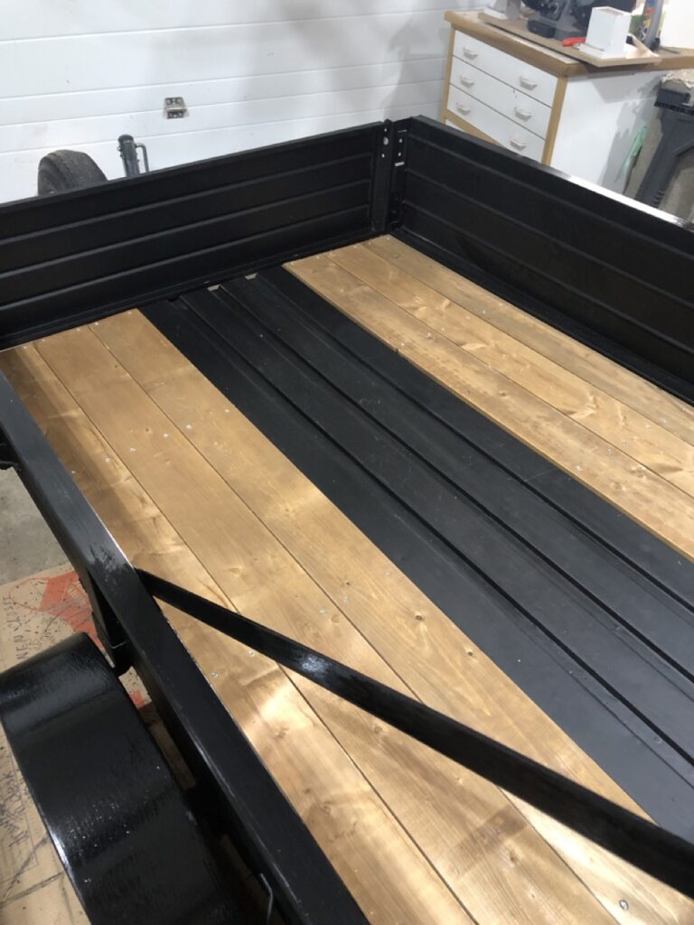 New floor boards installed