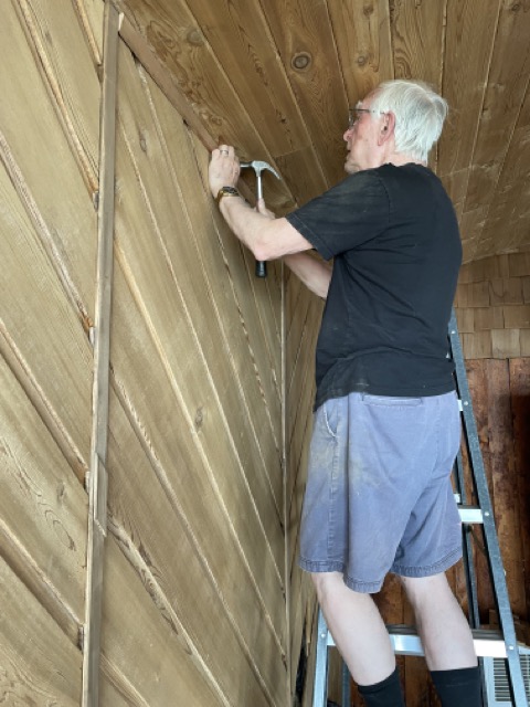 Adding trim along ceiling
